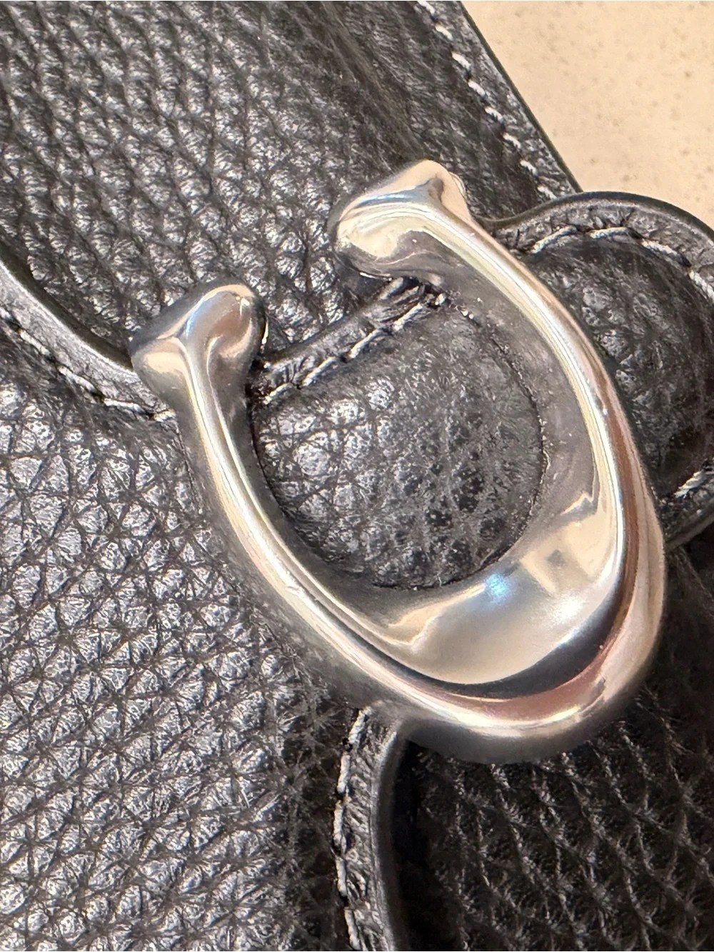 Coach Tabby 12 in Black Pebbled Leather
